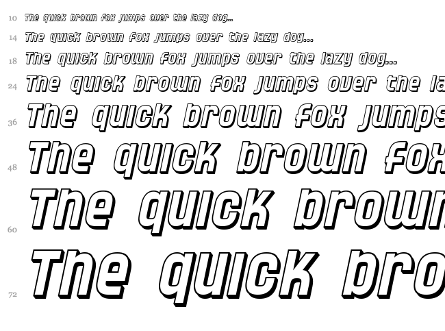 SF Speedwaystar font waterfall